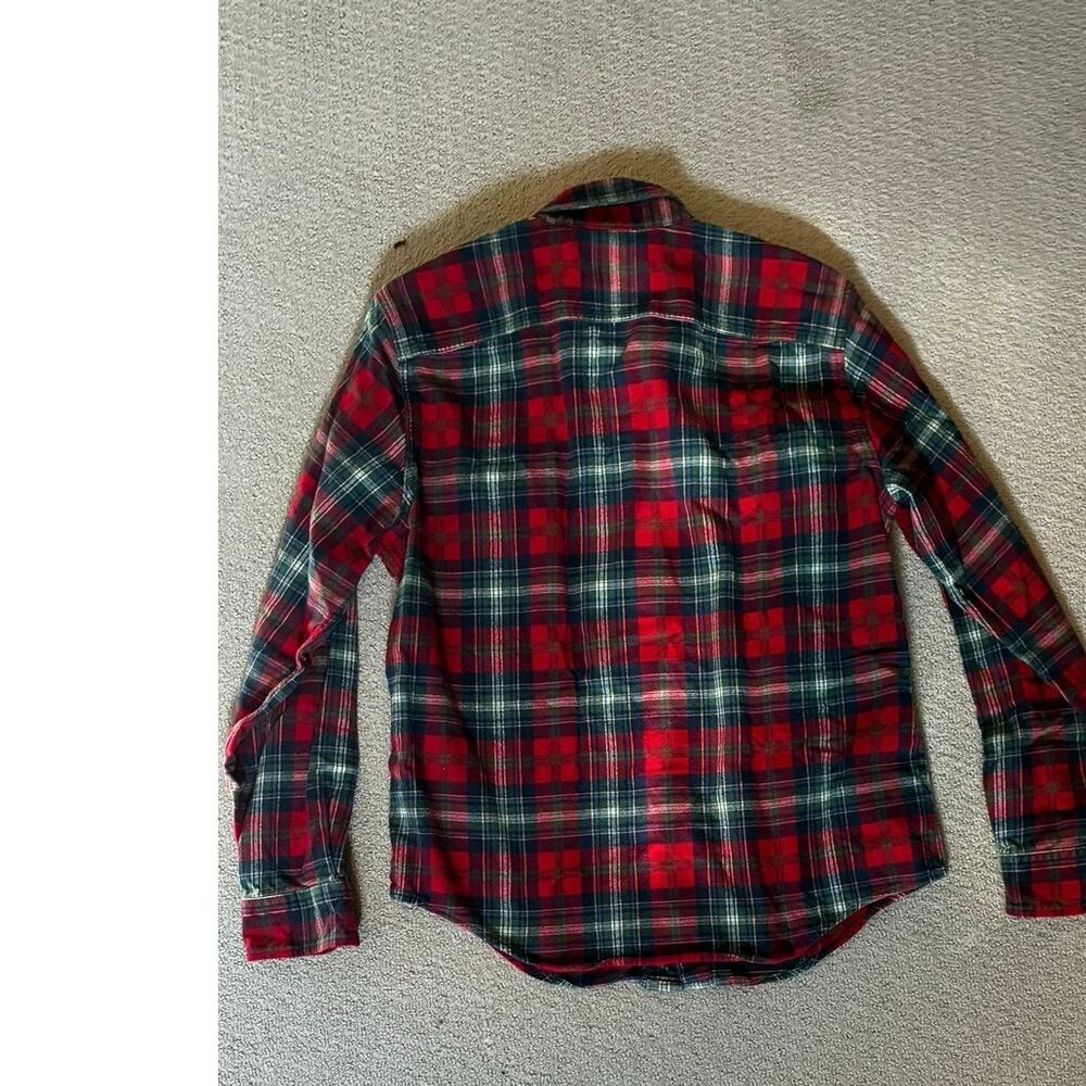 Abercrombie & Fitch Red Flannel Plaid Shirt Large - Picture 5 of 5